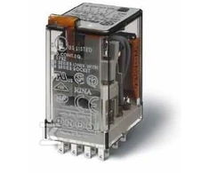 Finder Miniatiūrinė relė 4P 7A 24V DC mygtukas išbandyti veiksmų indikatorius (55.34.9.024.440)