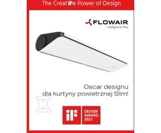 Flowair SLIM E-150 ELEKTRINĖ DURŲ UŽDUOTĖ 1,5M 9KW BALTA