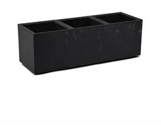 FLOWERPOT PLASTIC KARO 90X30X30CM Juodas
