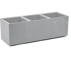 FLOWERPOT PLASTIC KARO 90X30X30CM Pilkas