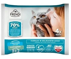 FRENDI Menkė ir upėtakis padaže box – šlapias pašaras katei – 4x100g