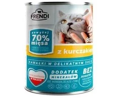 FRENDI Chunks in sauce with vištiena – šlapias kačių maistas – 800g