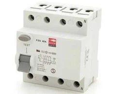 FSS 4P 40A TIPO A Liekamosios srovės jungiklis 4P 40A 0,03A, KOOP Elektro FSS 4P 40A tipas A