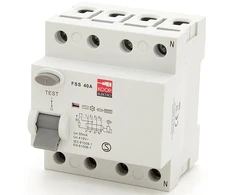 FSS 4P 40A TIPO A Liekamosios srovės jungiklis 4P 40A 0,03A, KOOP Elektro FSS 4P 40A tipas A