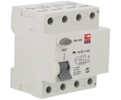 FSS 4P 63A TIPAS A Liekamosios srovės jungiklis 4P 63A 0,03A, KOOP Elektro FSS 4P 63A tipas A