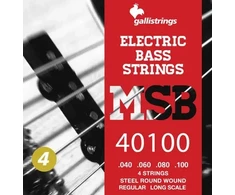 Galli MSB40100 – bosinės gitaros stygos .040-.100, plieninė apvija roundwound