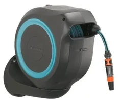 Gardena 18610-20 sodo suktuvas, montuojamas prie sienos, žarnos vežimėlis, automatinis, pilkas, turkio spalvos