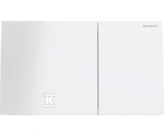 Geberit taustiņš Sigma70, 240x158 mm, 80 mm skalojamā kaste, balts stikls