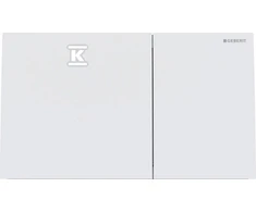 Geberit taustiņš Sigma70, 240x158 mm, 80 mm skalojamā kaste, metēts balts