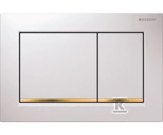 Geberit Duofix nuleidimo mygtukas Omega30 nuleidimo mygtukas, priekis/viršus, balta-auksinė-balta - 115.080.KK.1