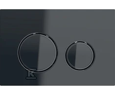 Geberit Nuleidimo mygtukas Sigma21 nuleidimo mygtukas, priekis, juodas stiklas, žiedai: juodas chromas [1]