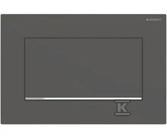 Geberit taustiņš Sigma10 square, 246x164 mm, stop-and-go, matēts juodas ETC/hroms