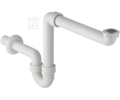 Geberit Praustuvo sifonas taupantis vietą d=40mm, G=1 1/2 x 1 1/4", baltas
