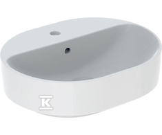 Geberit Praustuvas pastatomas VariForm 50 cm, elipsės formos, baltas