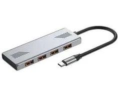 „Gembird UHB-CM-U310-A4-01“, 4 prievadų USB-A 3.2 (2 kartos) C tipo šakotuvas