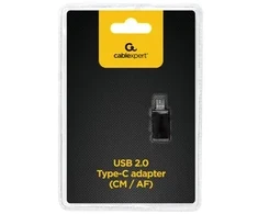 GEMBIRD A-USB2-CMAF-01 Gembird USB 2.0 adapteris, moteriškas USB į USB Type-C vyrišką (CM/AF)