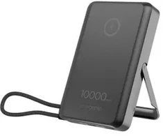 Gembird PB10-WPC15MS-01 magnetinė belaidė išorinė baterija su integruotu stovu, 15 W, 10000 mAh, juodas