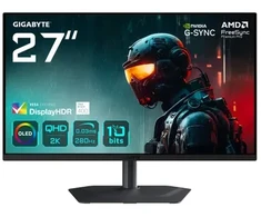 GIGABYTE MO27Q2A monitorius komputerowy 68,6 cm (27") 2560 x 1440 px Quad HD QD-OLED Juodas