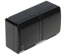 LIZDAS MONTUOJAMAS ANT PAVIRŠIAUS DVIGUBAS HERMES/0322-09/EPN 250 V AC 16 A IP44 Elektro-Plast