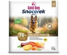 GDD Gold Dog Snocerek GRAIN FREE jautiena ir lašiša, bulvė – sausas Maistas šunims – 12kg