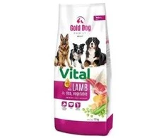 GDD GOLD DOG Premium Vital su ėriena ir ryžiais – sausas Maistas šunims – 12kg