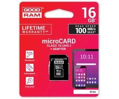 GOODRAM UHS-I 16GB Micro SD atminties kortelė
