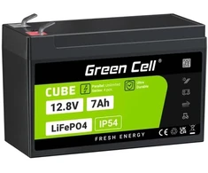 Green Cell Ličio geležies fosfato Akumuliatorius LiFePO4 Žalias Cell Cube 12,8V 7Ah LFPGC12V7AH