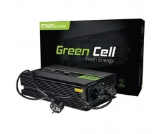 Green Cell ĮTAMPOS KEITIKLIS INVERTERIS Žalias Cell 12V / 230V 300W/600W PURE SINUSOID INV07