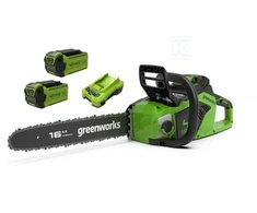 Greenworks 40V grandininis pjūklas 40 cm Greenworks GD40CS18K2X komplektinis pakrovėjas + 2x 2Ah baterijos