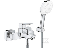 Vonios/dušo maištuvas Grohe Cubeo su rankinio dušo komplektu, chromas