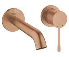 Grohe two-hole basin mixer Essence New, brushed warm sunset