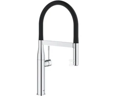Grohe virtuves izlietnes maisītājs Essence Profi ar izvelkamu dušu, hroms/matēts juodas