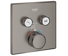Grohe „SmartControl“ dušo termostato paviršinio montavimo dalis, su 2 išleidimo angomis, šlifuoto kieto grafito spalvos