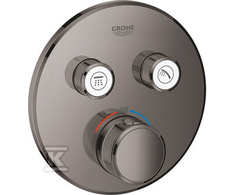 Grohe Virštinkinė dušo maišytuvo dalis Grohtherm SmartControl, 2 valdikliai, grafito spalva