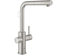Mėlyna Grohe Mėlyna Home virtuvinis kriauklės maišytuvas, plieno sp.