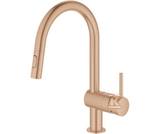 Grohe Minta virtuvinis maišytuvas su ištraukiamu dušeliu. brushed warm sunset