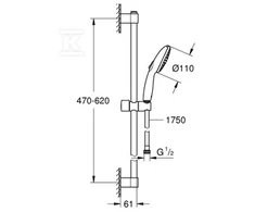 Grohe TEMPE.110 ZE.Z DÄŻ.PRYZZ.CHRO.2 STRU.