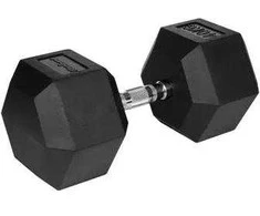 Gumuotas ketaus hantelis HEX 40 kg REBEL ACTIVE