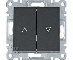 Hager Lumina lizdinė plokštelė Juodas BL0313