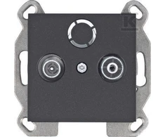 Hager Lumina RTV terminalo lizdas, juodas WL3013