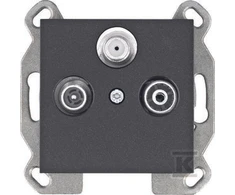 Hager Lumina Nest RTV- SAT galutinis juodas WL3113