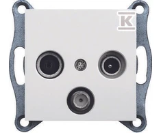 Hager LUMINA2 RTV- SAT antenA lizdai praeiti balta - WL3120