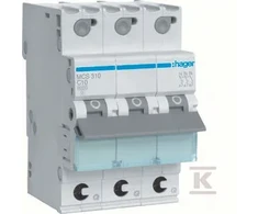 Hager MCS310 automatinis jungiklis, 6000A, 3P C, 10A, greito prijungimo, MCS310