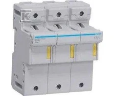 Hager Modulinė saugiklių bazė 3P L58, saugiklis 22x58mm, 125A 500V (LR703)