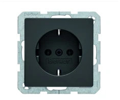 Hager Polo 47436086 SCHUKO lizdas Berker Q.1/Q.3 antracitinis aksomas 47436086