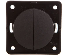 Hager Polo 936552505 Integro Flow/Pure 2 kontaktų žvakidės jungiklis serijinis antracito matinis 936552505