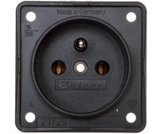 Hager Polo Berker Integro vienas lizdas su 16A 250V antracitu (0961852505)
