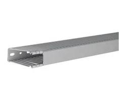 Hager Polo BA68002507030B tehaselito šukuotas kanalas BA6 25x80mm PVC pilkas BA68002507030B /2m/