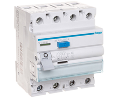 Hager Polo Hager RCD 4P 63A 0.3A tipo kintamoji srovė (CFC463J)