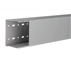 Hager Polo DNG7510007030B tehaselito šukuotas kanalas DNG 75x100mm PVC pilkas DNG7510007030B /2m/